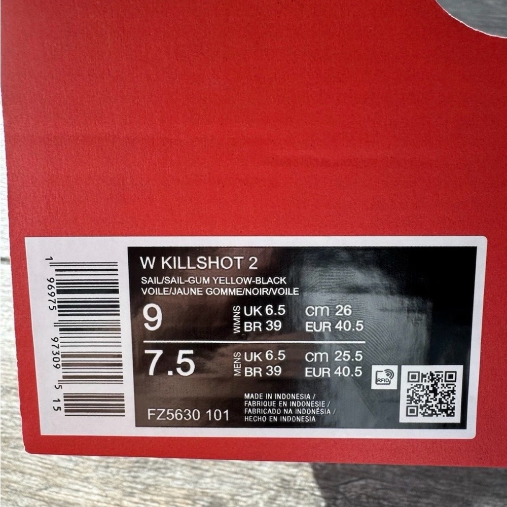 Size 9 - Nike Killshot 2 Sail White Gum Women’s Shoes FZ5630 101 No Lid - Picture 9 of 9
